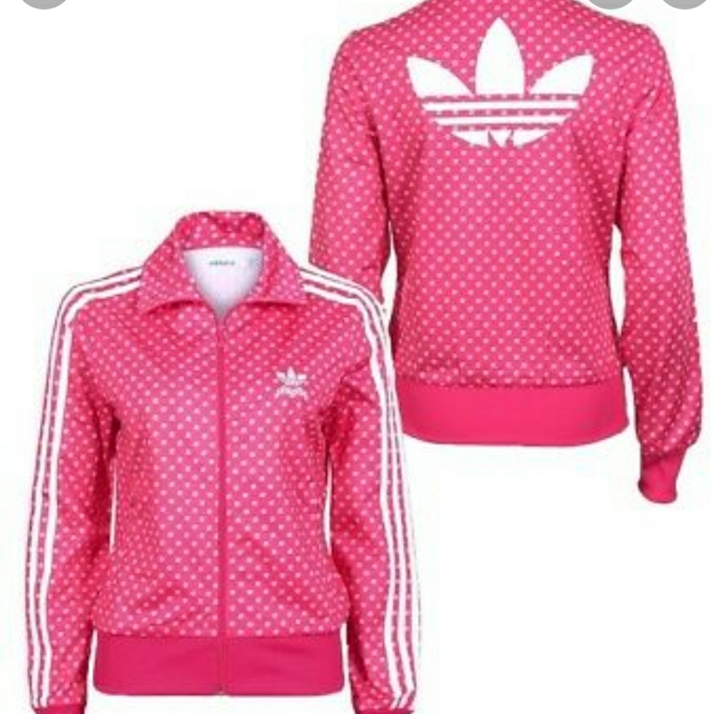 Adidas Rare Pink Lips Firebird Jacket NWOT